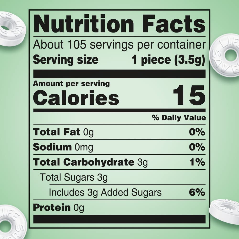 LIFE SAVERS Wint-O-Green Flavor Breath Mints Hard Candy