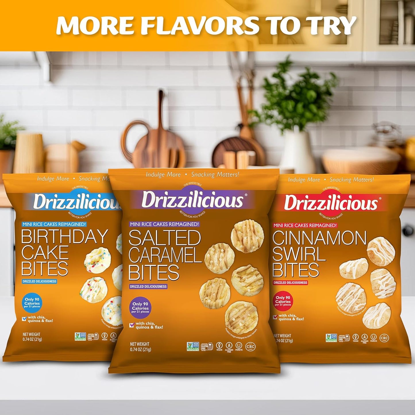 Drizzilicious Mini Rice Cakes Variety Pack - Rice Crisps