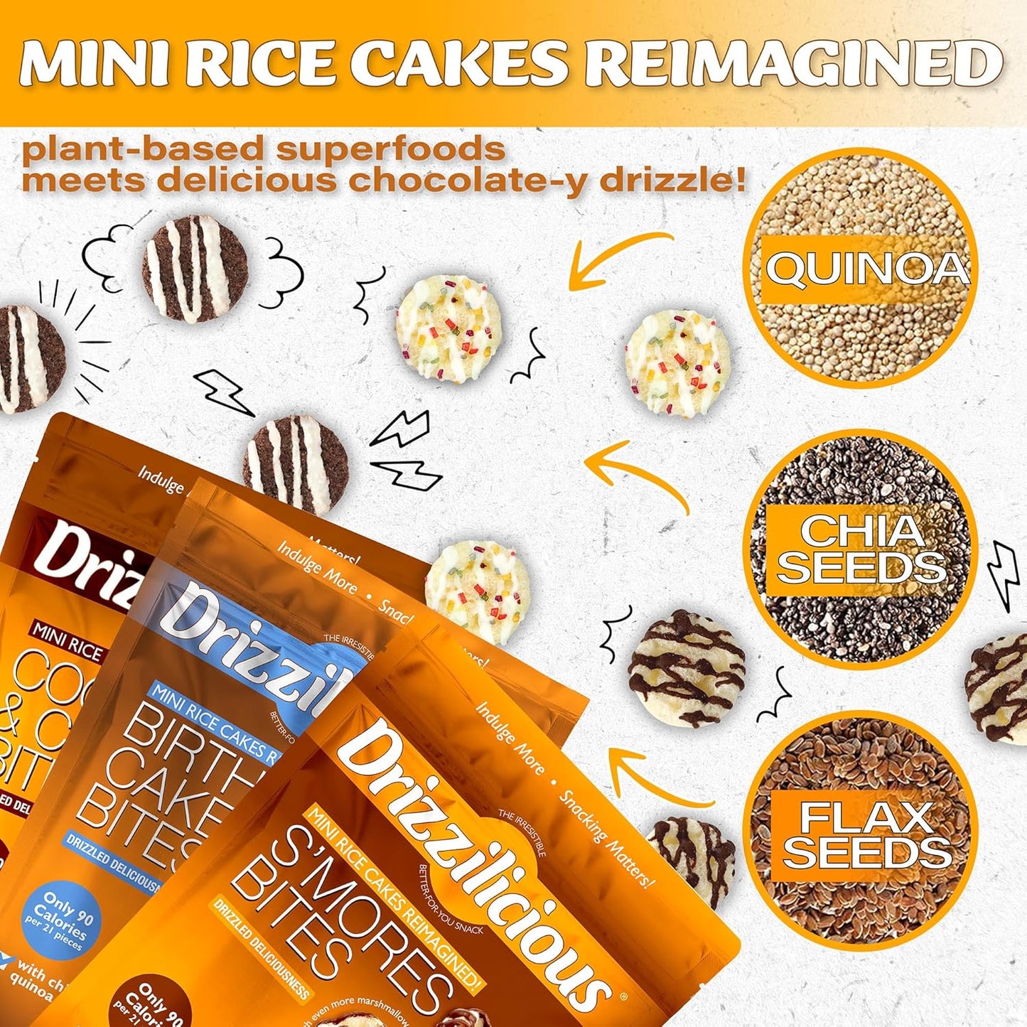 Drizzilicious Mini Rice Cakes Variety Pack - Rice Crisps